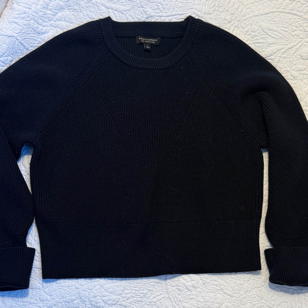 Navy Blue Crew Neck Sweater